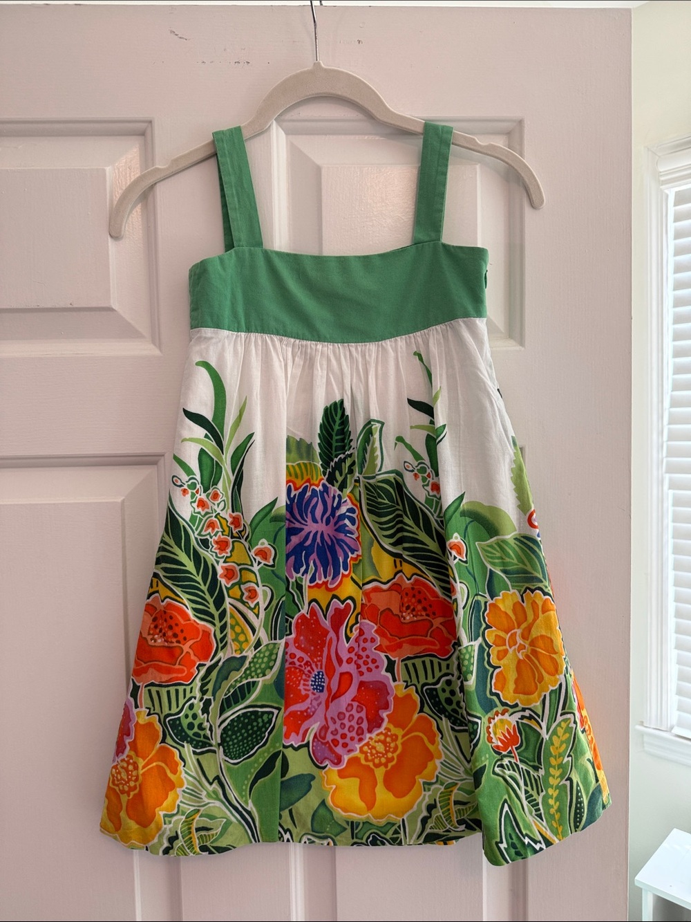 Zara - Green Garden Floral Sundress for Kids